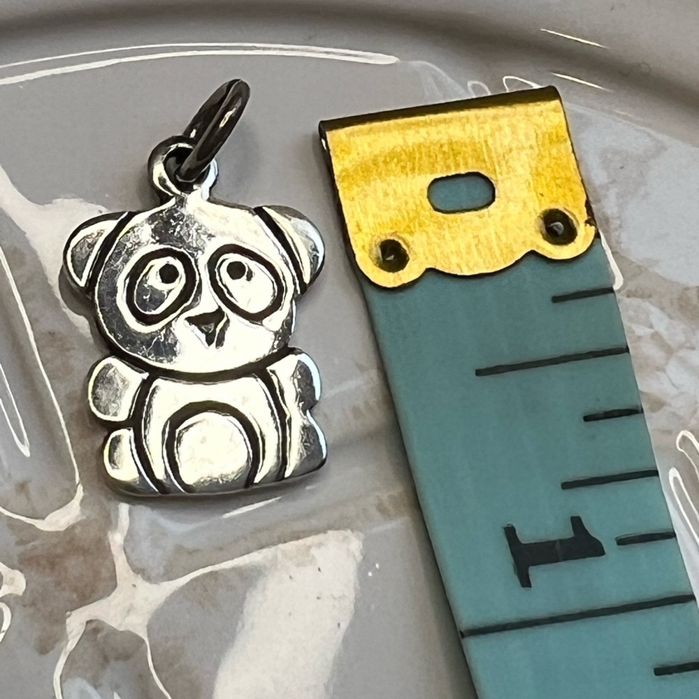Vintage Panda Bear Charm Pendant 925 Sterling Silver NOS - Picture 4 of 4